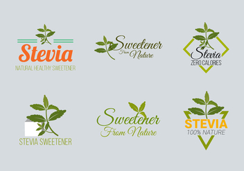 Stevia Label Logo Vector Collection - vector #438365 gratis